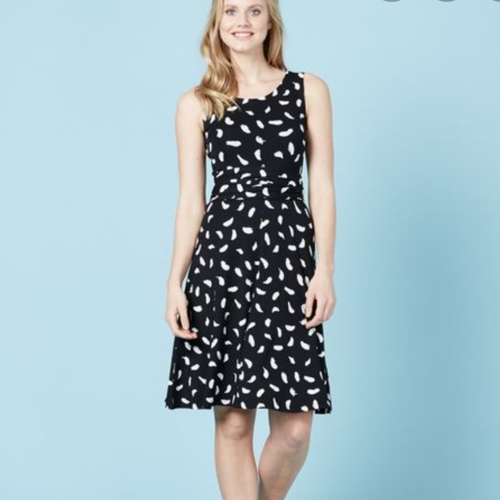 Boden tie waist brush stroke ballet dress Size 8